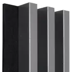 Akustické panely lamelové 3D na plsti Antracit 137x2650 mm