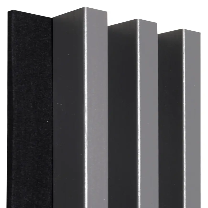 Akustické panely lamelové 3D na plsti Antracit 137x2650 mm