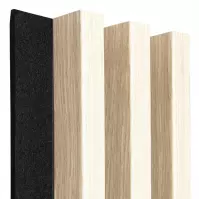 Akustické panely lamelove 3D na plsti Jasen 137x260mm