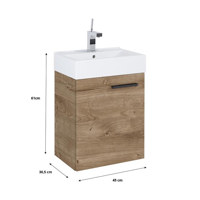 Kúpeľňová Zostava Mini 45 Canela (Úchyt Čierna Matt),2