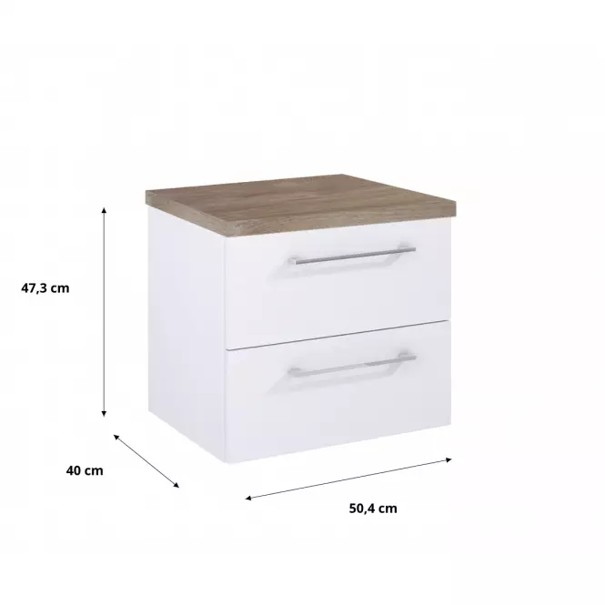 Skrinka Boa Vista 50 2s Biela (Skrinka + Doska)
