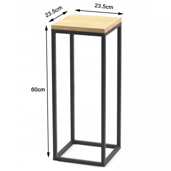Stojan na kvety Tavolo čierny 60x23,5