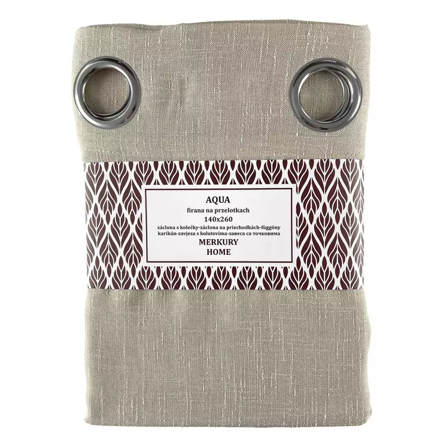 Záclona na priechodkách AQUA polyester béžová 140x260 Merkury Home