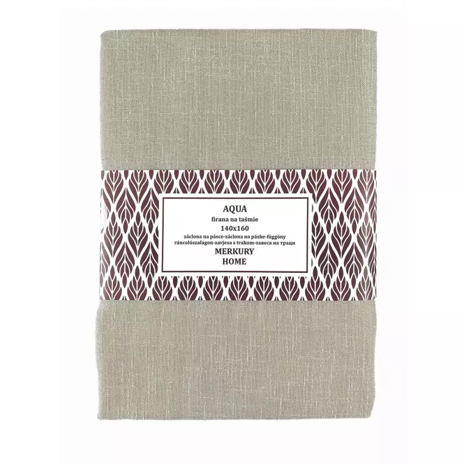 Záclona na páske AQUA polyester béžová 140x160 Merkury Home