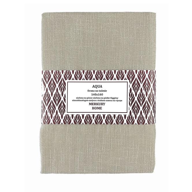Záclona na páske AQUA polyester béžová 140x160 Merkury Home