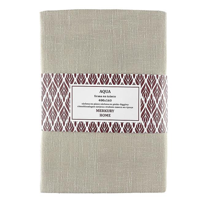 Záclona na páske AQUA polyester béžová 400x160 Merkury Home