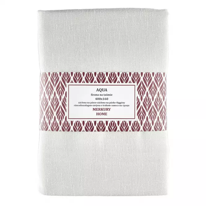 Záclona na páske AQUA polyester cru 400x160 Merkury Home