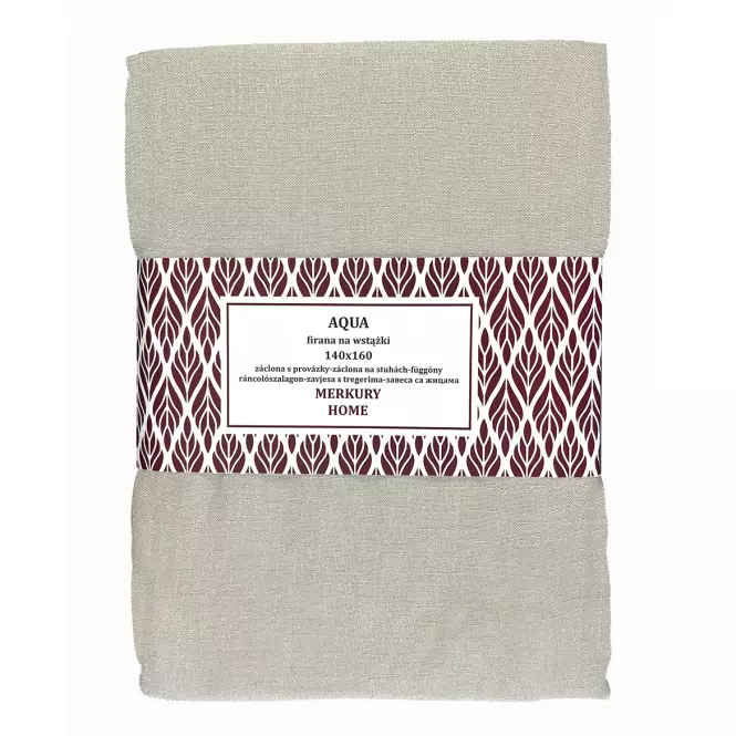 Záclona na šnurovanie AQUA polyester béžová 140x160 Merkury Home