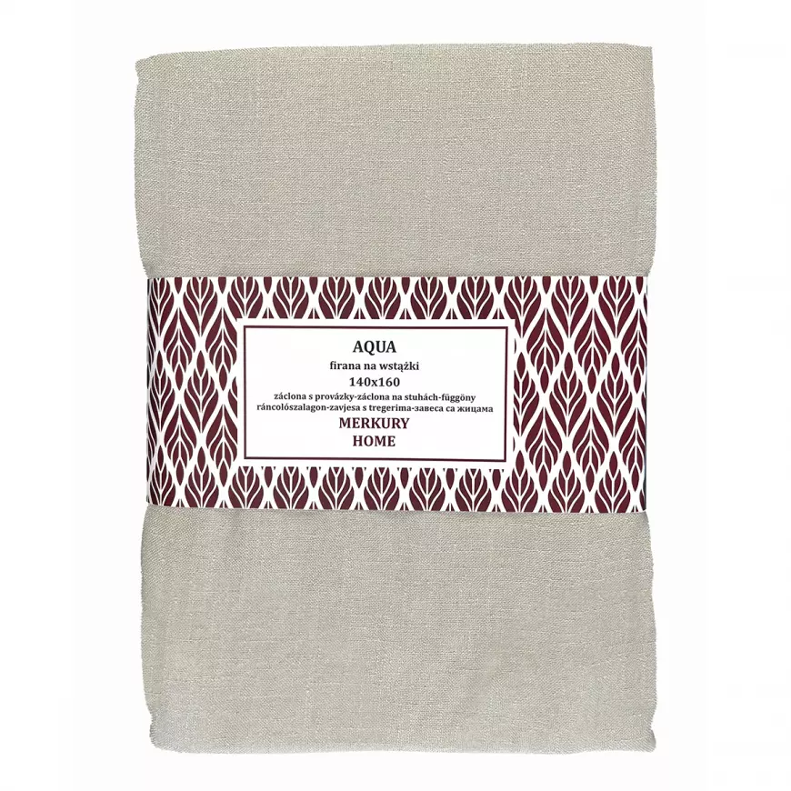 Záclona na šnurovanie AQUA polyester béžová 140x160 Merkury Home