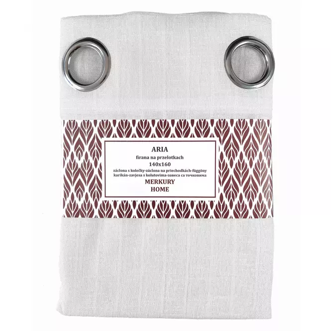 Záclona na priechodkách ARIA polyester biela 140x160 Merkury Home