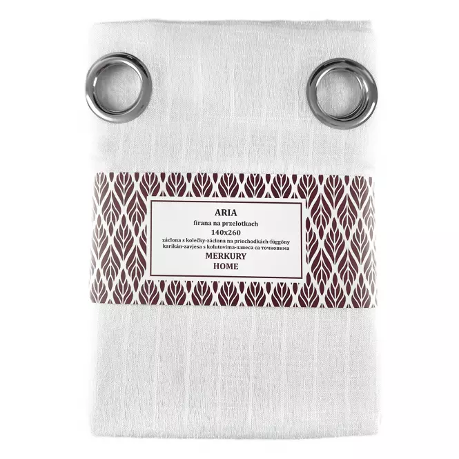 Záclona na priechodkách ARIA polyester biela 140x260 Merkury Home