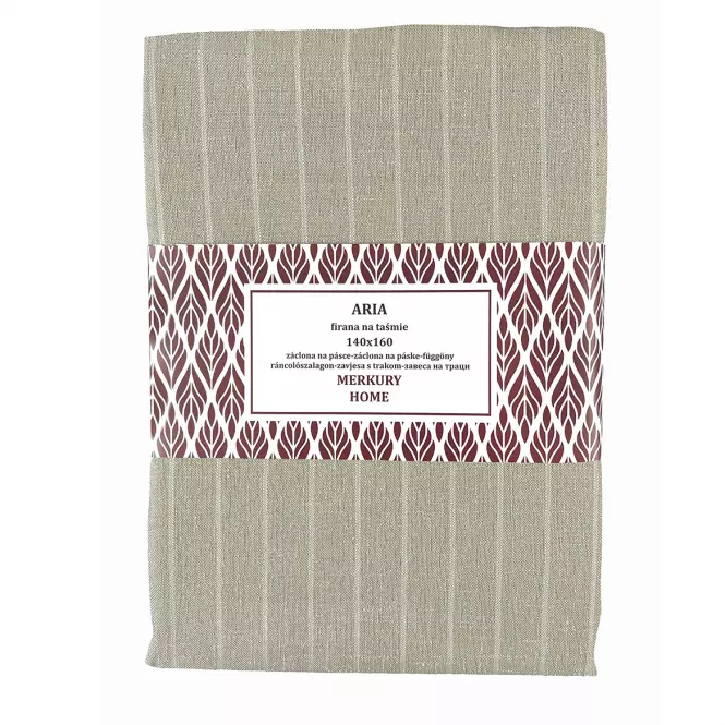 Záclona na páske  ARIA polyester béžová 140x160 Merkury Home
