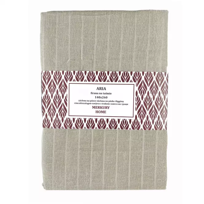 Záclona na páske  ARIA polyester béžová 140x260 Merkury Home