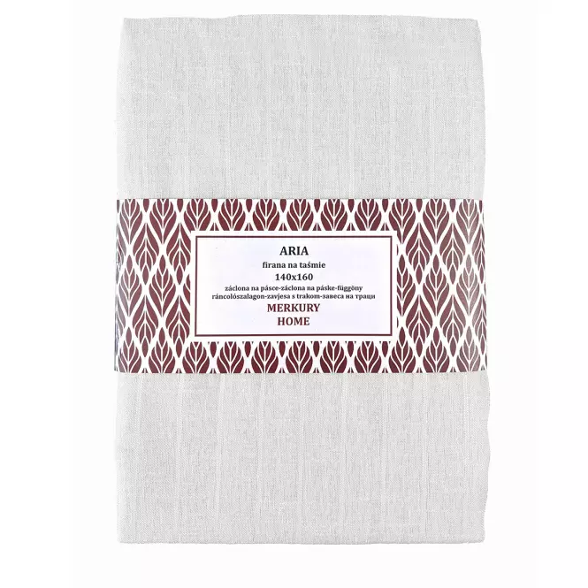Záclona na páske  ARIA polyester biela 140x160 Merkury Home