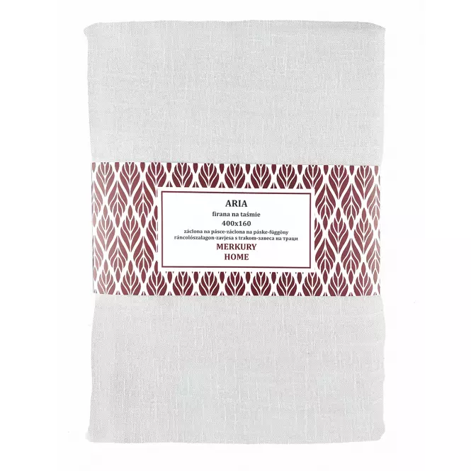 Záclona na páske  ARIA polyester biela 400x160 Merkury Home