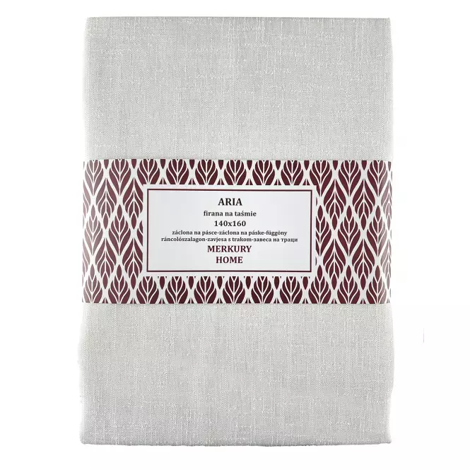 Záclona na páske  ARIA polyester ecru 140x160 Merkury Home