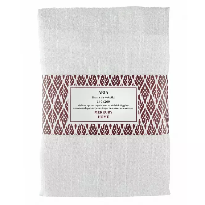 Záclona na šnurovanie ARIA polyester biela 140x260 Merkury Home