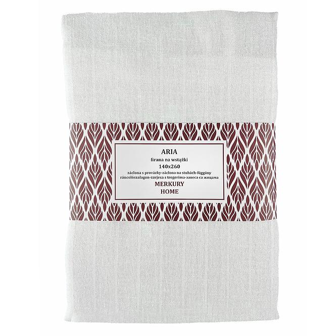 Záclona na šnurovanie ARIA polyester biela 140x260 Merkury Home