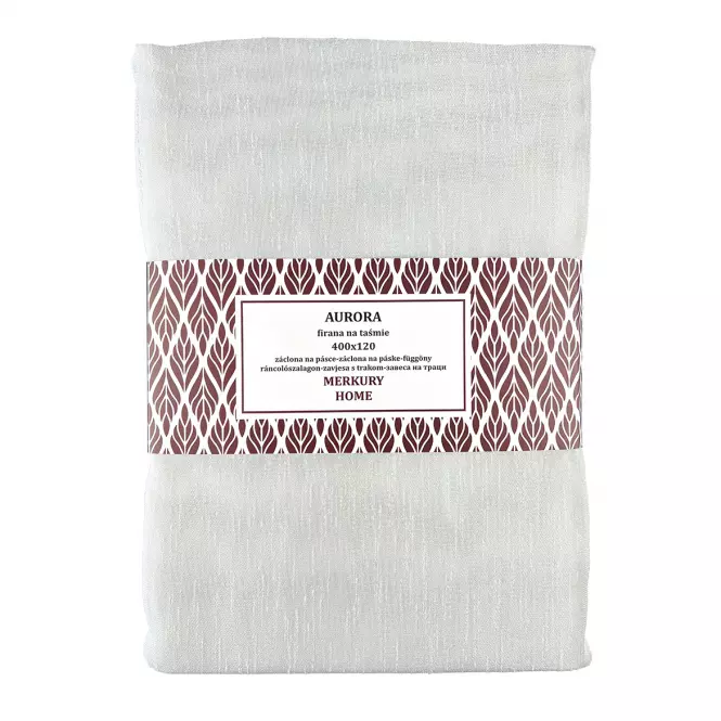 Záclona na páske  AURORA polyester biela 400x120 Merkury Home