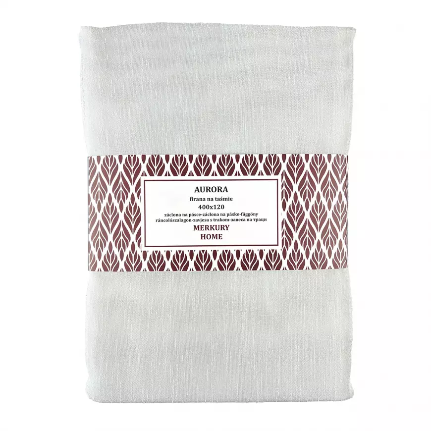 Záclona na páske  AURORA polyester biela 400x120 Merkury Home
