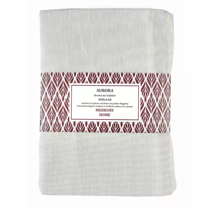Záclona na páske AURORA polyester ecru 400x160 Merkury Home