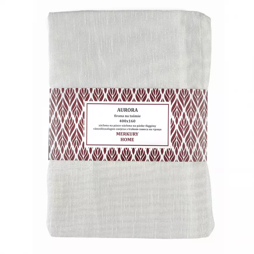 Záclona na páske AURORA polyester ecru 400x160 Merkury Home