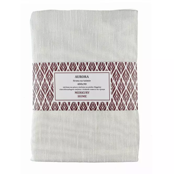 Záclona na páske AURORA polyester ecru 400x90 Merkury Home
