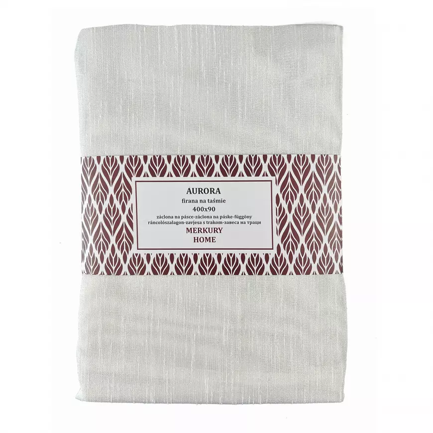 Záclona na páske AURORA polyester ecru 400x90 Merkury Home