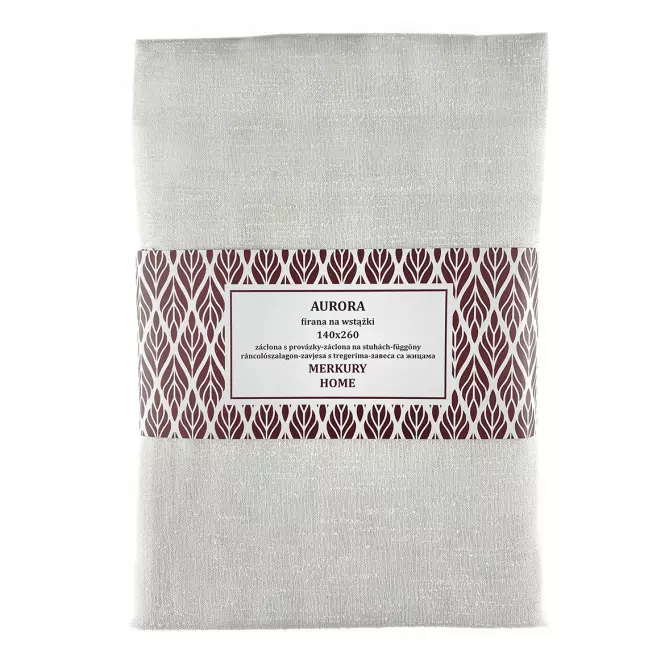 Záclona na šnurovanie AURORA polyester ecru 400x120 Merkury Home