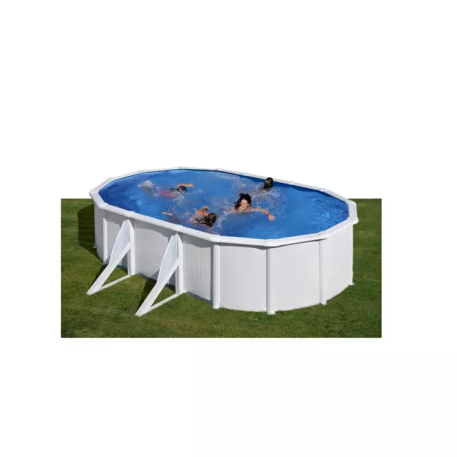 Oceľový bazén oválny biely FIDJI 5x3x1,2M GRE