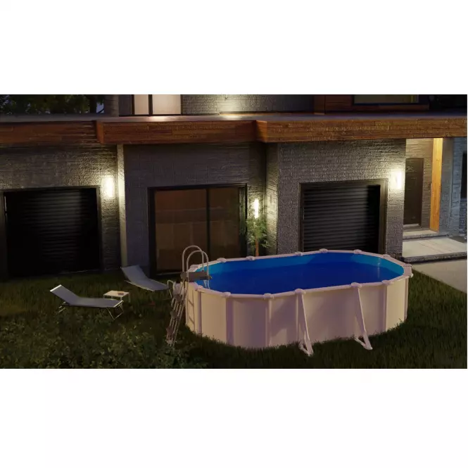 Oceľový bazén oválny biely FIDJI 5x3x1,2M GRE