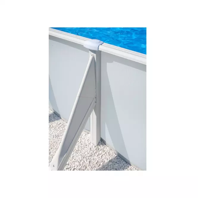 Oceľový bazén oválny biely FIDJI 5x3x1,2M GRE,7