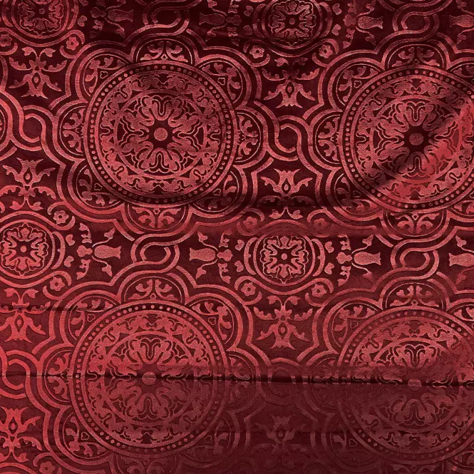 Závesová látka ORIENT VELVET bordó 140 Merkury Home. Tovar na mieru