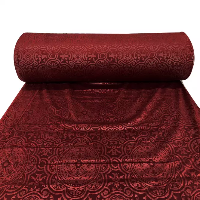 Závesová látka ORIENT VELVET bordó 140 Merkury Home. Tovar na mieru