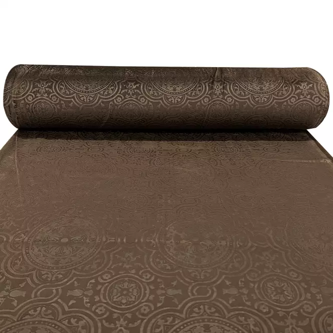 Závesová látka ORIENT VELVET hnedá 140 Merkury Home. Tovar na mieru,2