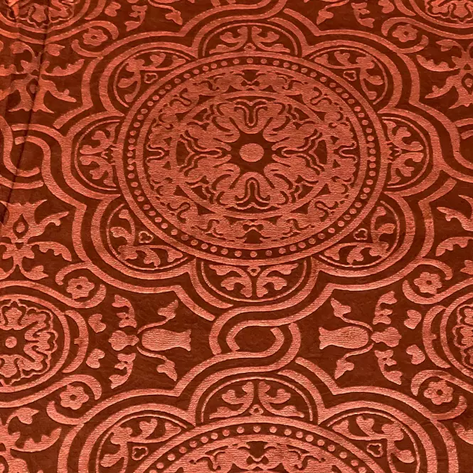 Závesová látka ORIENT VELVET oranžová 140 Merkury Home. Tovar na mieru