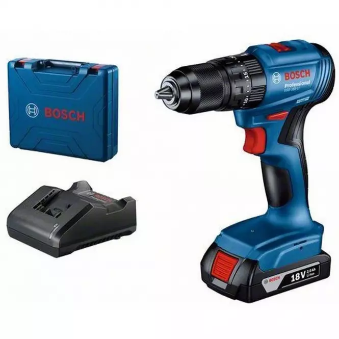 BOSCH Akumulátorový vŕtací skrutkovač 18V 2Ah GSB 185