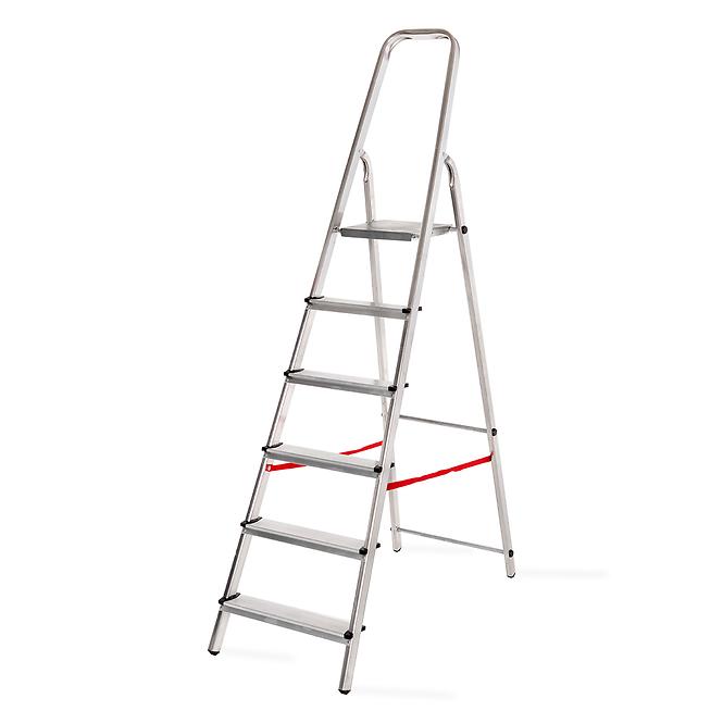 Hliníkový rebrík jednostranný  6-stupňový 125 kg