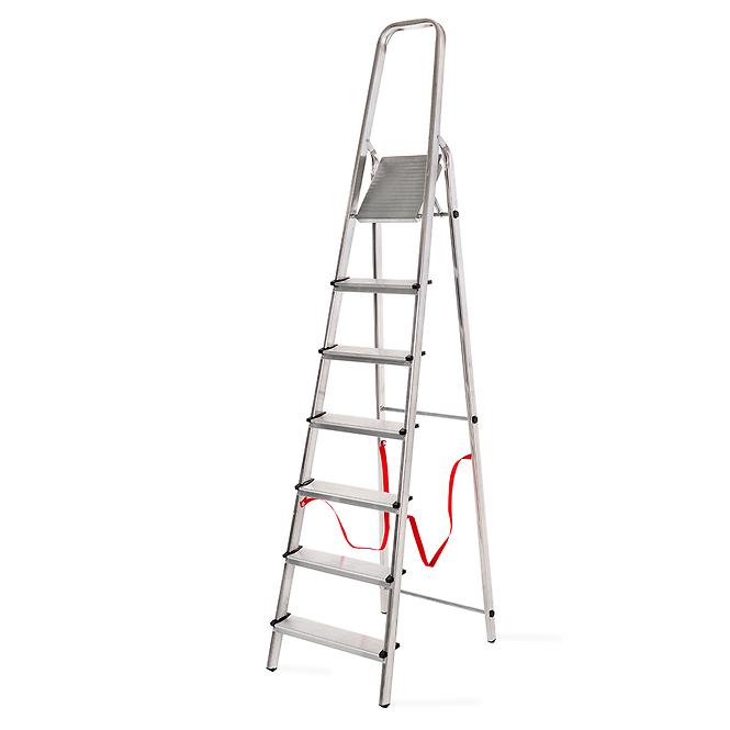 Hliníkový rebrík jednostranný  7-stupňový 125 kg
