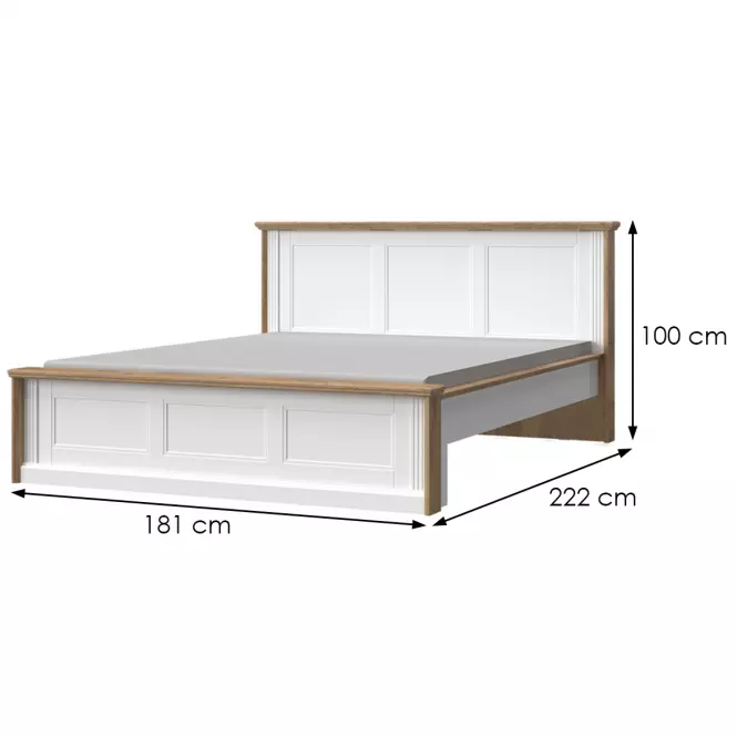 Posteľ 160 Tara kr160-ta white/pacific walnut