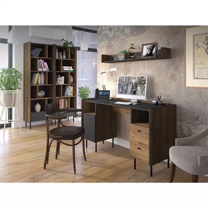 Stol Prestigo P9 Warmský orech/San Seb/Čierny mat