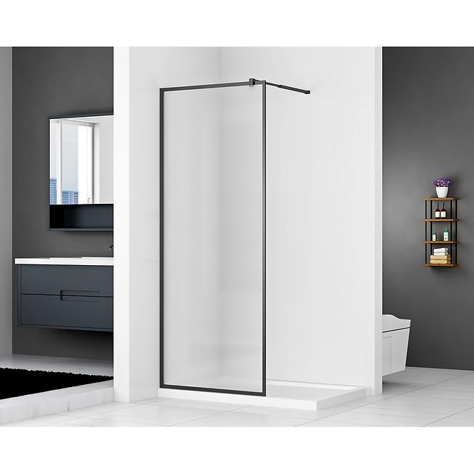 Sprchová stena Walk-in Blur 100x195 black