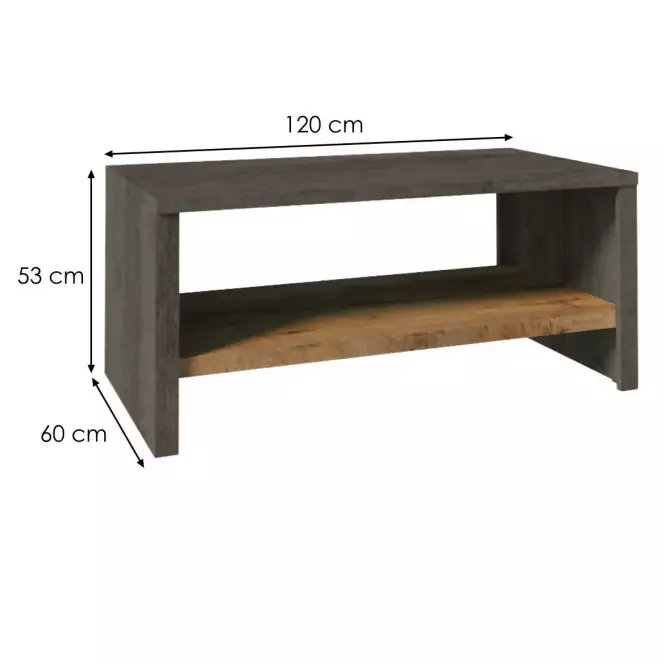 Konferenčný stolík Montana st dub lefkas smooth grey