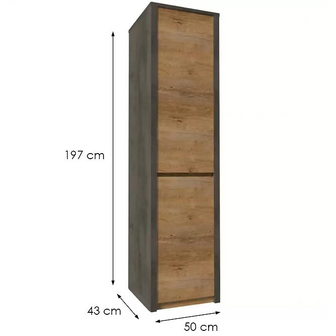 Skriňa Montana s1d dub lefkas smooth grey,2