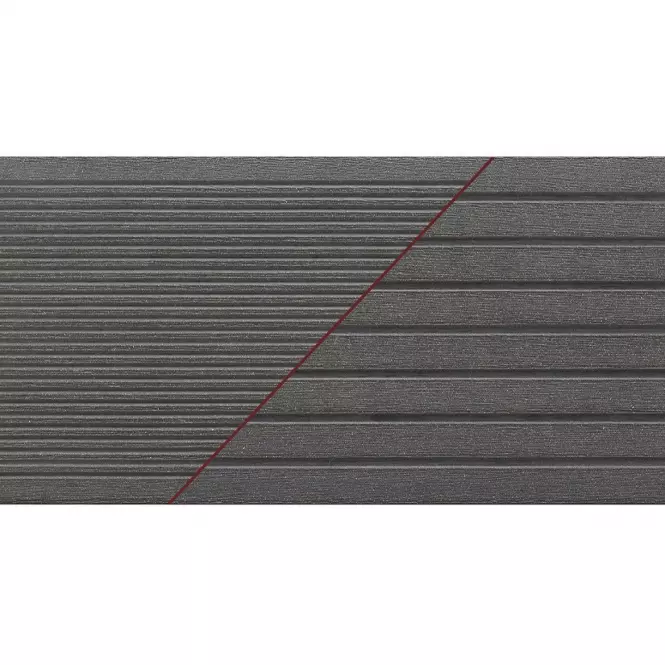 Brúsená kompozitná terasová doska Bergdeck čierna 2400x150x25mm