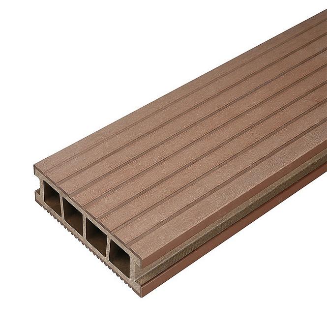 Brúsená kompozitná terasová doska Bergdeck gaštan 2400x150x25mm