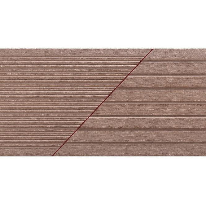 Brúsená kompozitná terasová doska Bergdeck gaštan 2400x150x25mm