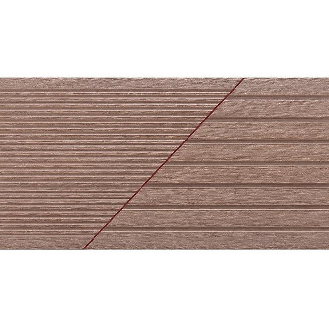 Brúsená kompozitná terasová doska Bergdeck gaštan 2400x150x25mm,2