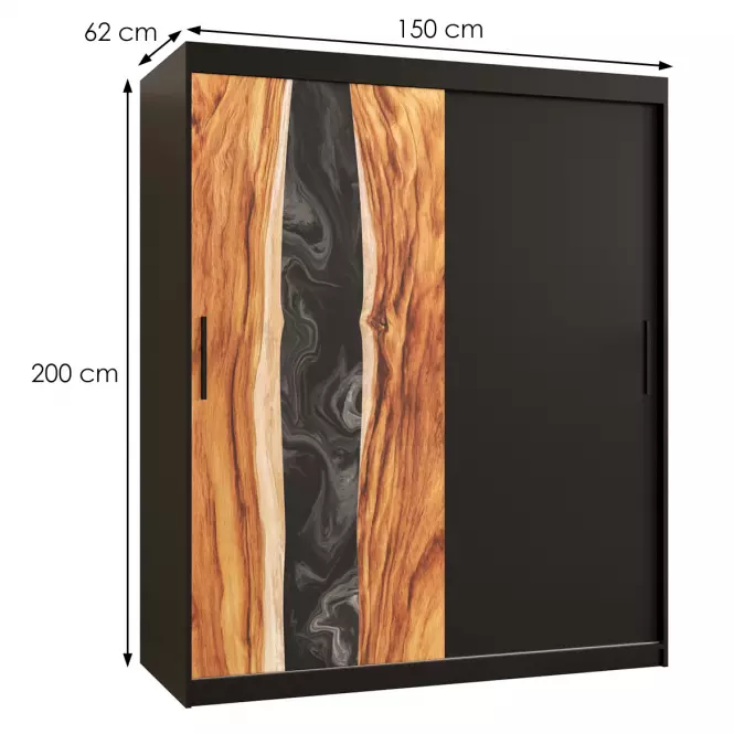 Skriňa Resin 150 čierna /čierna