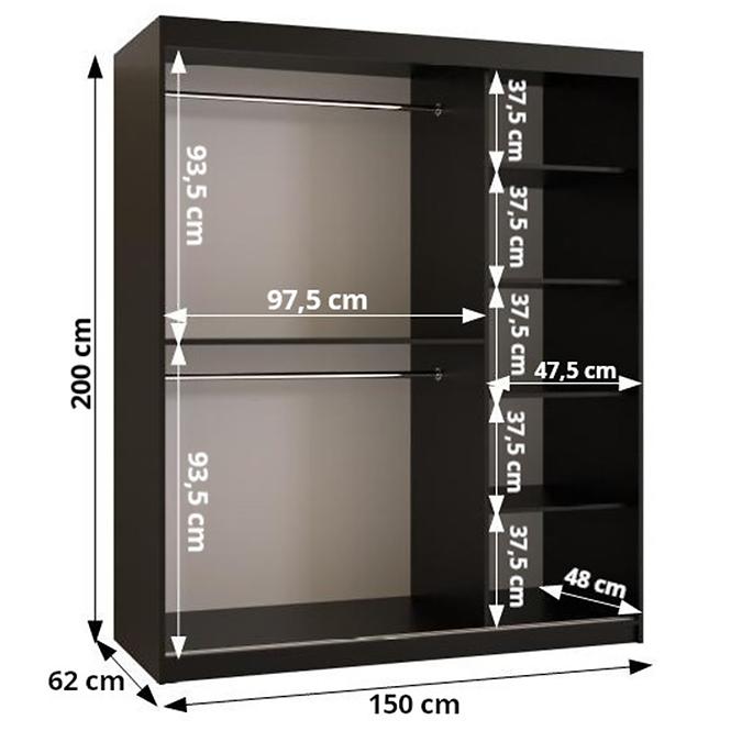 Skriňa Resin 150 biely /čierna